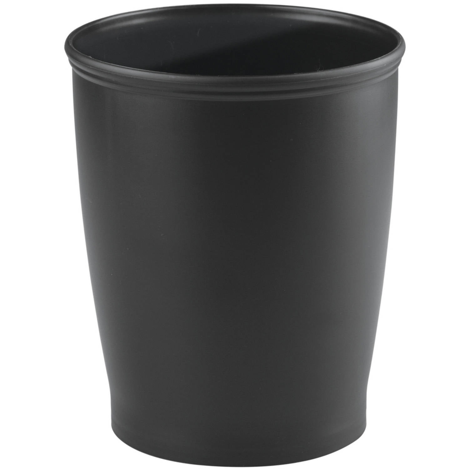 Black Plastic Traditional Bathroom Wastebasket for Kids