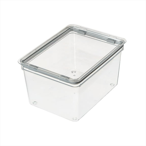 iDesign Large Tall Dry Goods Storage Bin, 7.8 L x 10.8 H x 6 W, Clear