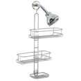 thumbnail image 1 of iDesign, Linea Adjustable Shower Caddy, Stainless Steel, Silver, 1 of 6
