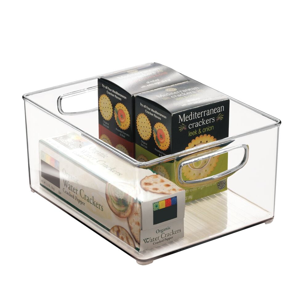 YIHONG Food Packet, 4 Pack Plastic Clear Storage Bins with 2