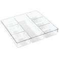 thumbnail image 1 of iDesign Linus Plastic Divided Kitchen Utensil Organizer for Drawers, Clear, 1 of 4