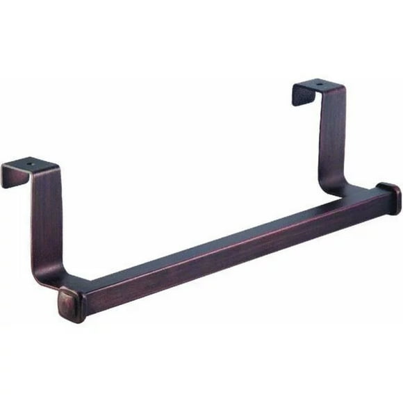 iDesign Marcel Steel Over Cabinet Dish Towel Bar, 9.7 in x 2.4 in x 5.6 in, Bronze