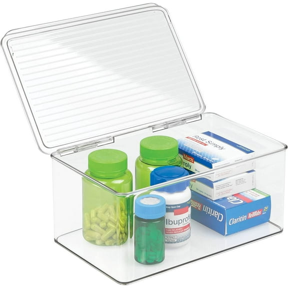 iDesign, Med+ Medicine Box, Large, Clear