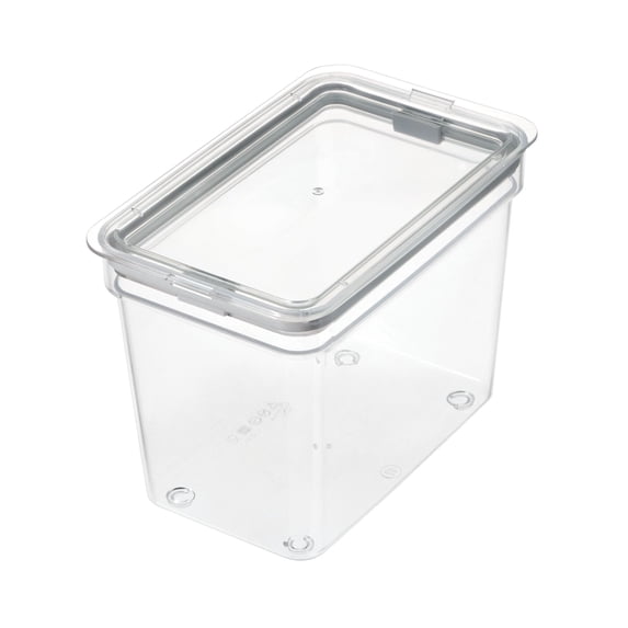 iDesign Medium Tall Dry Goods Storage Bin, 5” L x 8.1” W x 6” H, Clear