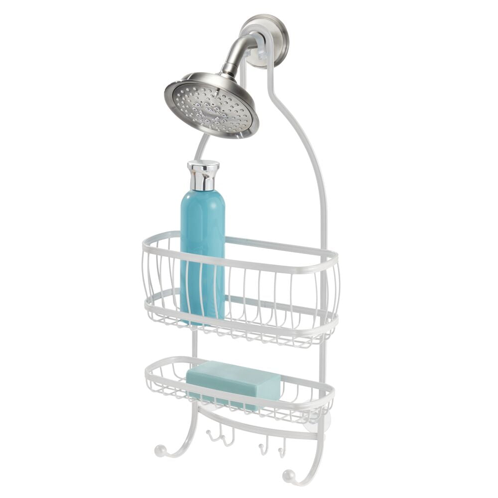 Idesign 3 Tier York Lyra Shower Shelf Matte Silver : Target