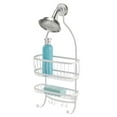 thumbnail image 1 of iDesign Metal Extra-Wide Hanging Shower Caddy, The York Collection, 10" x 4" x 22", Pearl White, 1 of 7