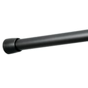 iDesign Metal Tension Shower Curtain Rod, Adjustable Between 26"-42", Matte Black