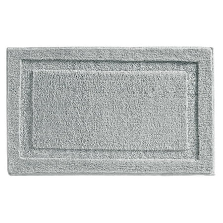 iDesign, Microfiber Non-Slip Shower Rug, 34" x 21", Gray