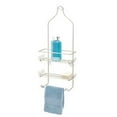 thumbnail image 1 of iDesign Milo Metal Wire Hanging Shower Caddy, Baskets and Towel Bar, 4" x 9" x 21" - Satin Silver, 1 of 4