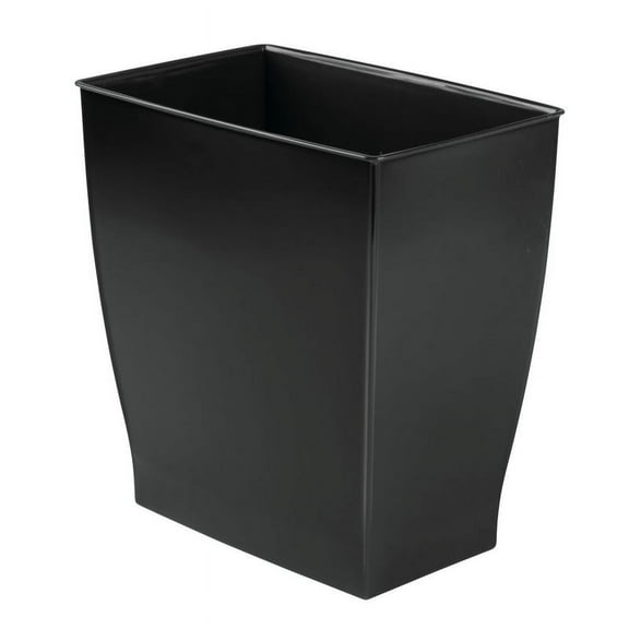 Interdesign 64772 Idesign 64772 Mono Black Plastic Rectangular Wastebasket