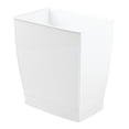 thumbnail image 1 of iDesign,Plastic Spa Rectangular Trash, Waste Basket Garbage Can for Bathroom, Bedroom, Home Office, Dorm, College, 2.5 Gallon, White, 1 of 4