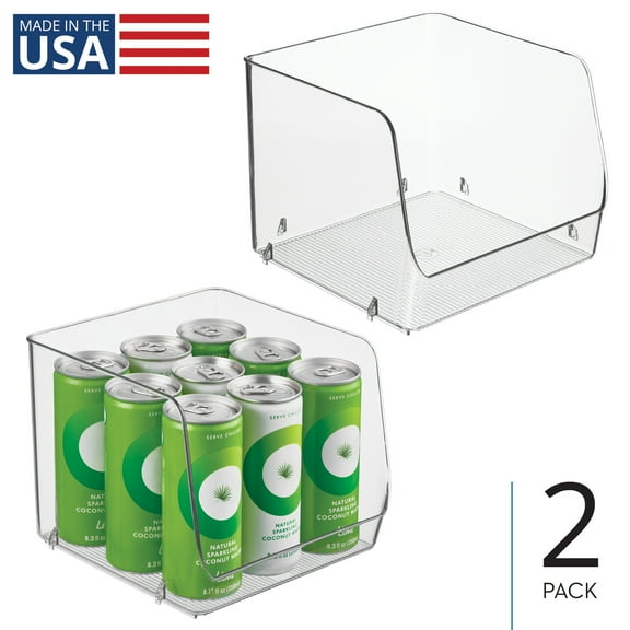 iDesign Open-Front Storage Bin for Kitchen, Bathroom, or Office - Ideal for Household Storage or Organization - Made in USA