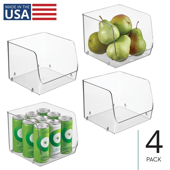 iDesign Open-Front Storage Bin for Kitchen, Bathroom, or Office - Ideal for Household Storage or Organization - Made in USA