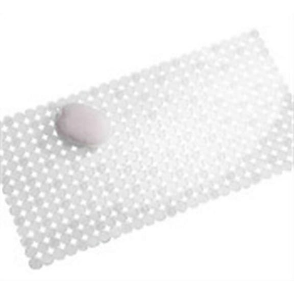 iDesign Orbz 27 in. L X 14 in. W Clear Plastic Bath Mat