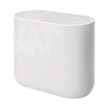 Open Restroom iDesign, Small Slim Plastic Bathroom Trash Can, NARROW, White - Walmart.com