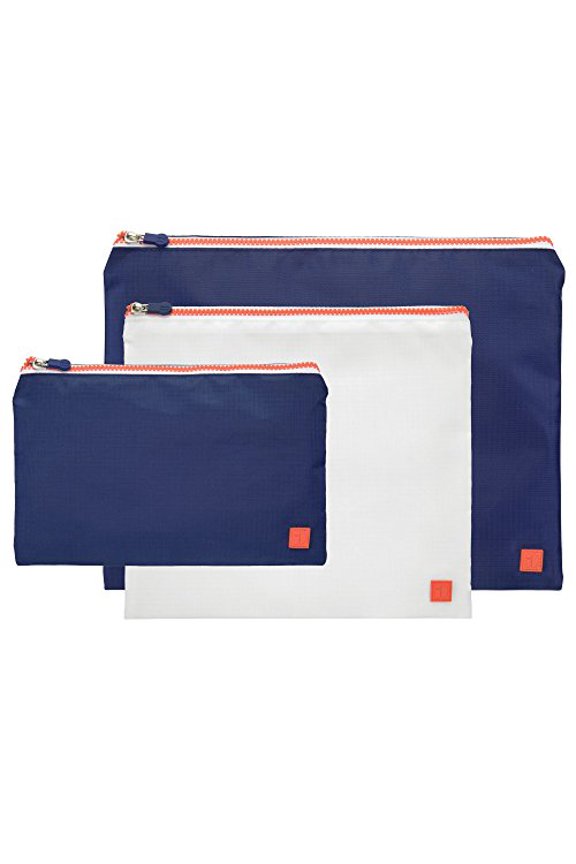 Packing Pouches (Set of 3) Navy/Orange Travel Bag