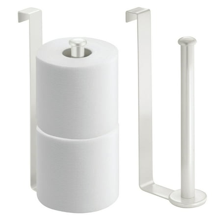 iDesign Pearl White Over the Toilet Roll Reserve