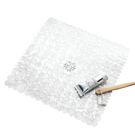 iDesign Pebblz Square Clear Shower Mat