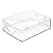 iDesign Plastic Cabinet and Pantry Storage Bin with Handles, Clear