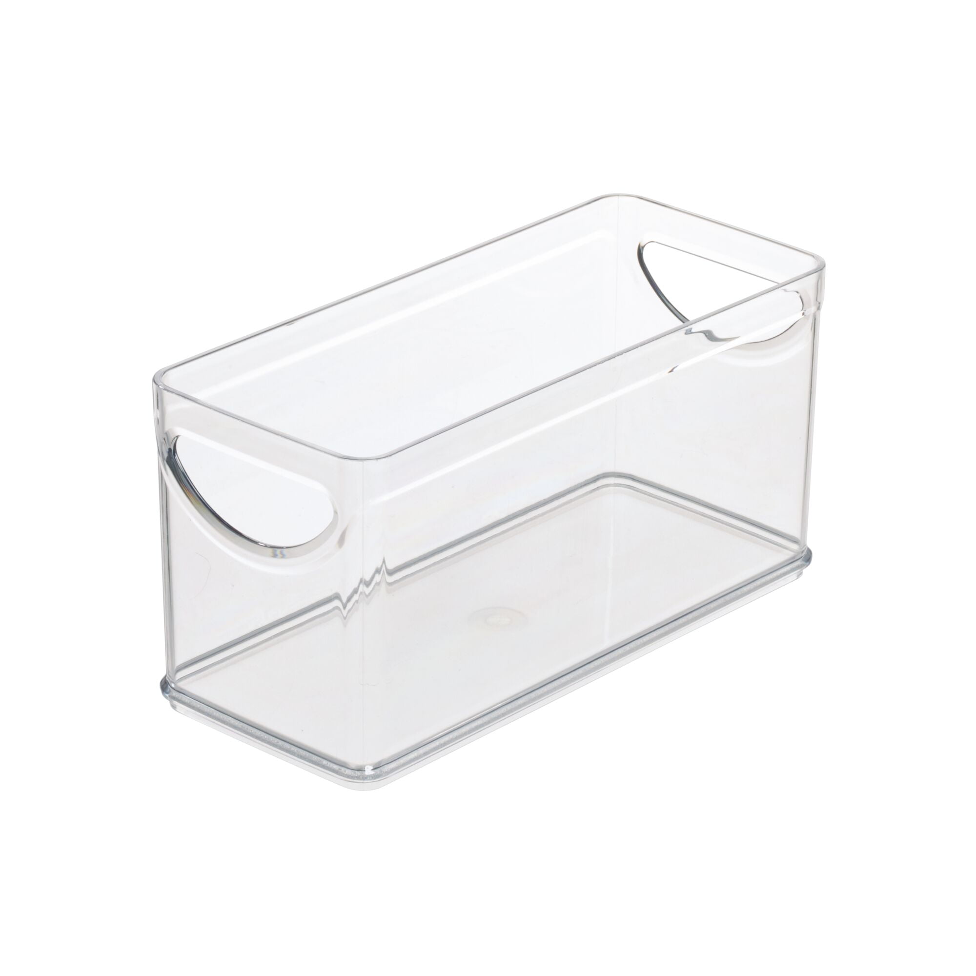 iDesign Plastic Cabinet and Pantry Storage Bin with Handles, Clear