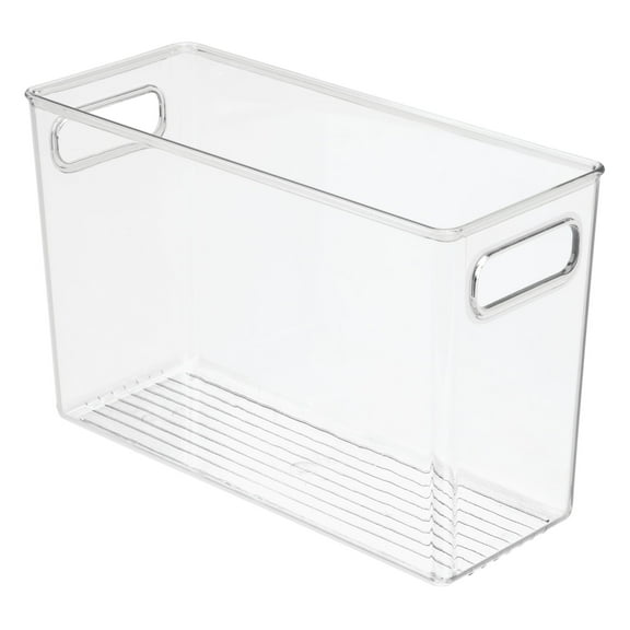 iDesign Plastic Kitchen Cabinet Organizing Bin, 12" L X 5" W, Clear