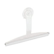 InterDesign Plastic Suction Squeegee with Hook - Bathroom Shower Accessory - 12" x 10", Clear