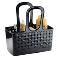 thumbnail image 1 of iDesign Orbz Plastic Bathroom Shower Tote Small Divided College Dorm Shower Caddy, Black, 1 of 8