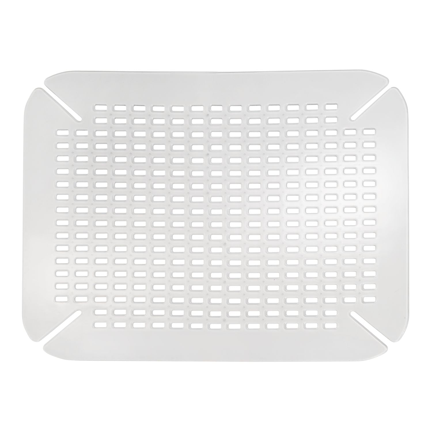 iDesign Plastic Sink Protector Grid for Kitchen, 13.5" x 16", Clear