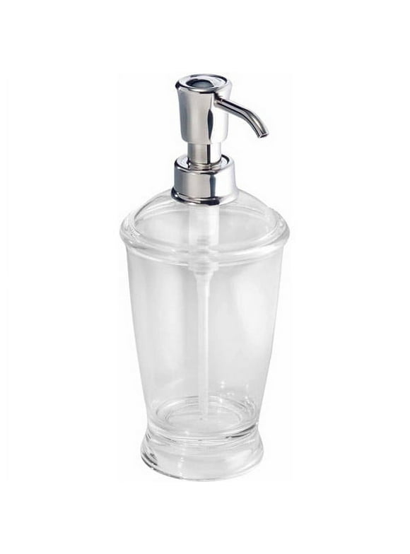 iDesign Plastic Soap Lotion Dispenser Pump, Clear