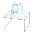 thumbnail image 1 of iDesign Plastic Stackable Cabinet Shelf Riser, Clear/Satin, 1 of 5