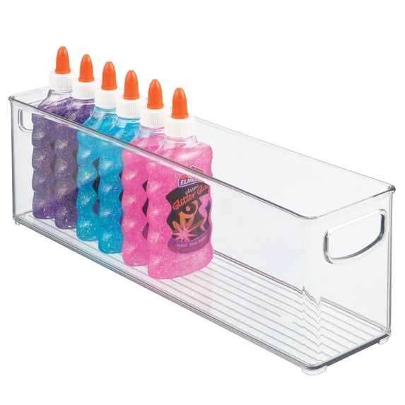 iDesign Recycled Plastic Stackable Storage Bin - Perfect to Hold Breast Milk Bags - Clear