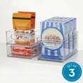 thumbnail image 1 of iDesign, Plastic Storage Bin 3-Piece Set, Clear,, 1 of 7