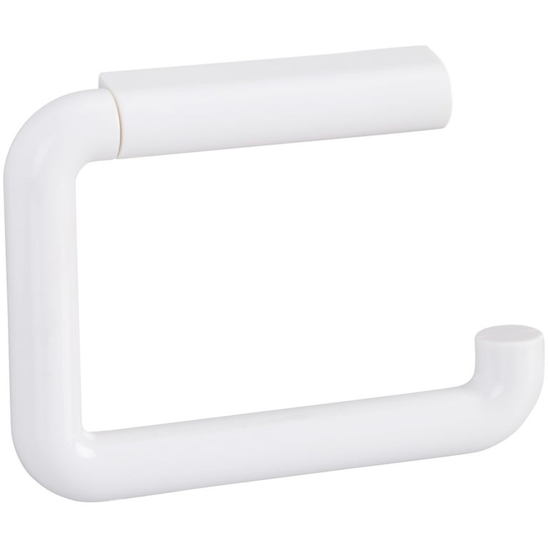 Duality White Hybrid Toilet Roll Holder with Shelf