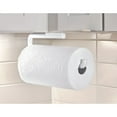 thumbnail image 1 of iDesign Plastic Wall Mounted Metal Paper Towel Holder, Roll Organizer for Kitchen, Bathroom, Craft Room, 13" x 5" - White, 1 of 5