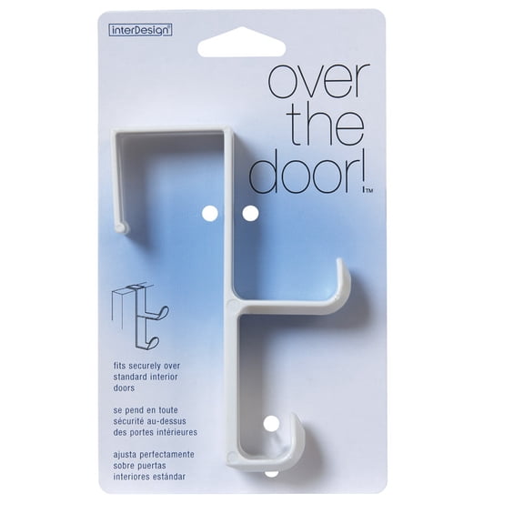 iDesign Plastic White 1 In. Over-the-Door Hook 16101