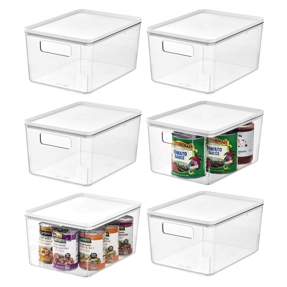iDesign RPET Bin 9 x 12 x 6 w/ RPP Lid, Set of 6