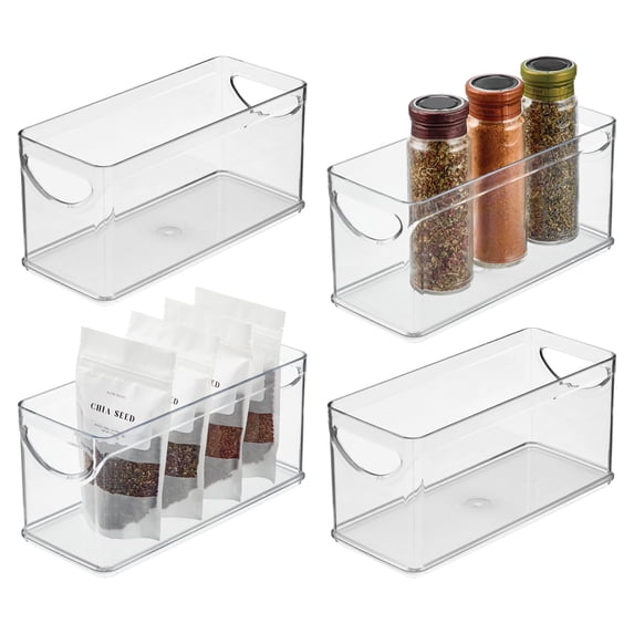 iDesign RPET Cabinet Bin 10 x 4.25 x 5, Set of 4