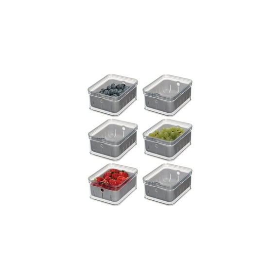 iDesign RPET Crisp Berry Bin, Set of 6