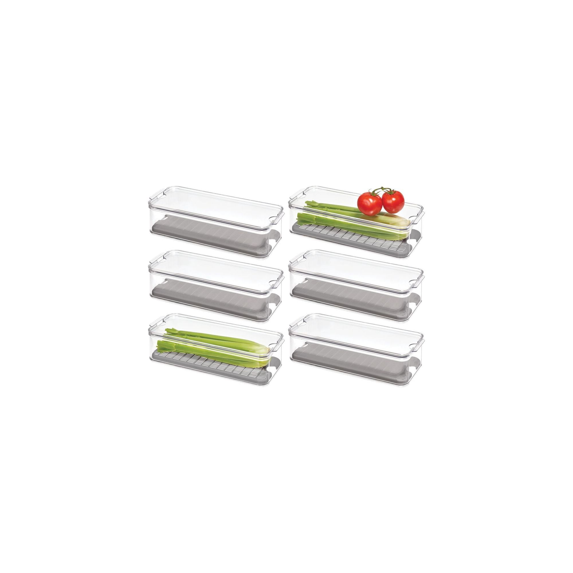 iDesign RPET Crisp Produce Bin, Set of 6