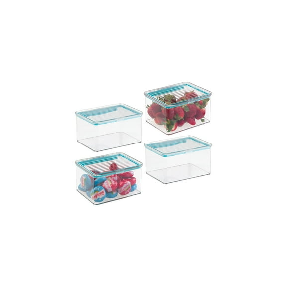 iDesign RPET Kitchen Binz Box With Sealed Lid, 1.5 quarts, Set of 4