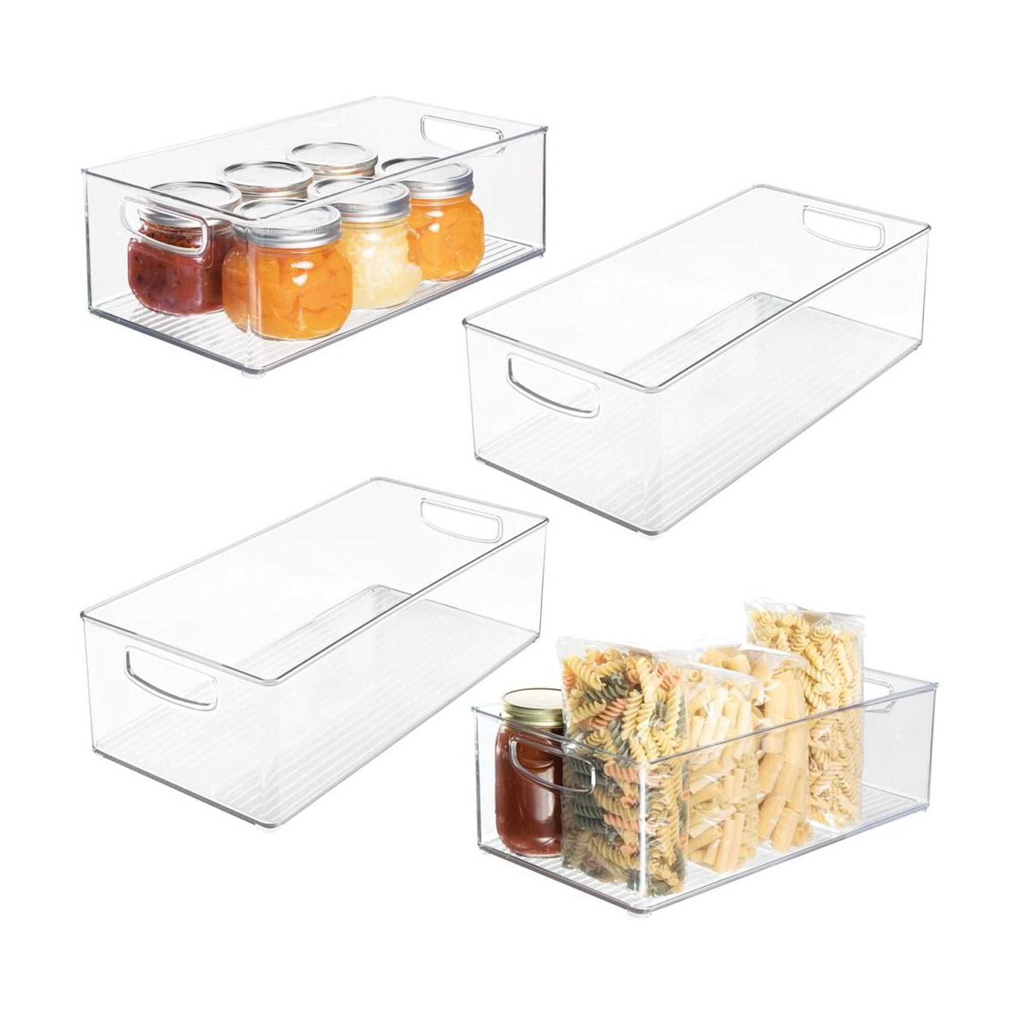 iDesign RPET Linus Deep Drawer Binz 16in x 8in x 5in, Set of 4