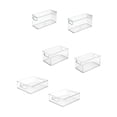 thumbnail image 1 of iDesign Recycled Kitchen Storage Organizer, Clear, 6 Count, 1 of 5