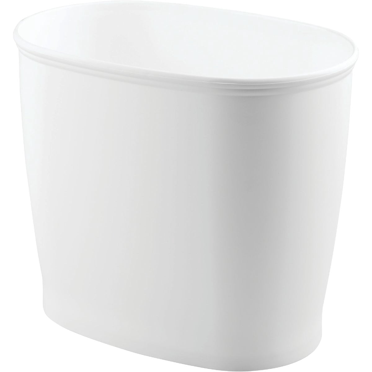 iDesign Slim Plastic Bathroom Trash Can, Small Garbage Bin for Bedroom, Office, Desk, Dorm, 2-Pack, White