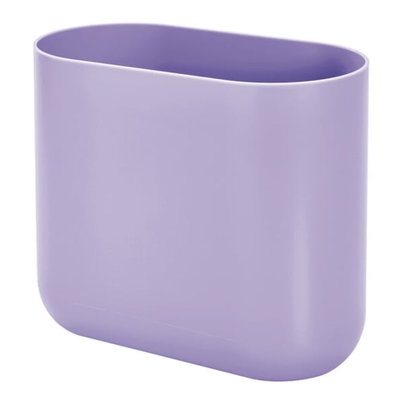 iDesign Small Slim Plastic Bathroom Trash Can, Garbage Can for Bedroom, Office, Desk, Dorm, Purple