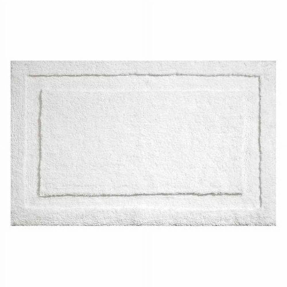 iDesign Spa Microfiber Non-Slip Bath and Shower Mat - 34" x 21", White ...