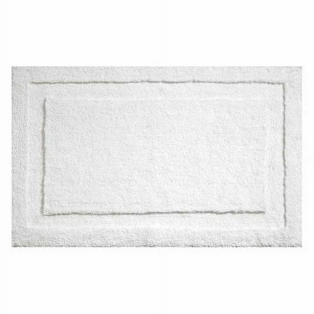 iDesign Spa Microfiber Non-Slip Bath and Shower Mat - 34" x 21", White