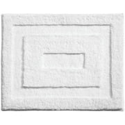 iDesign Spa Microfiber Polyester Non-Slip Bathroom Mat Shower Accent Rug - 21" x 17", White