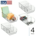 thumbnail image 1 of iDesign Stackable 3-Section Divided Storage Bin for Pantry, Fridge, or Cabinet - Storage for Boxed Foods and Snacks - Made in USA, 1 of 7