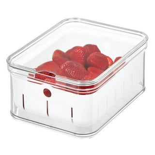 Yubatuo Fridge Food Storage Container with Lids, Plastic Fresh Produce Saver Keeper for Vegetable Fruit Berry Salad Lettuce, BPA Free Kitchen
