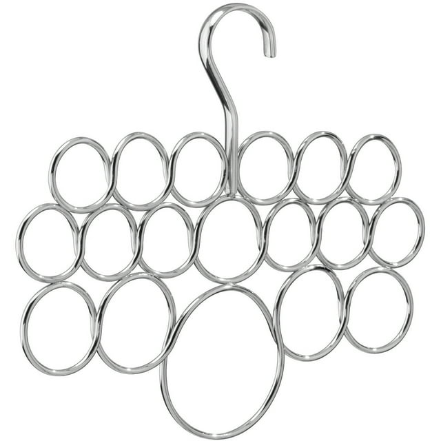 iDesign Stainless Steel Axis 18 Loop Over the Rod Scarf Hanger
